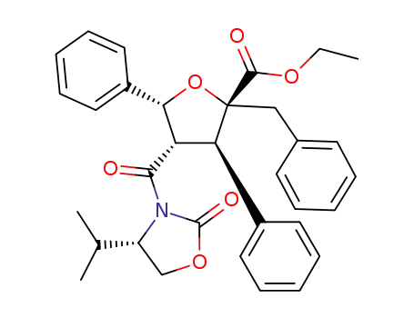 (2R,3S,4S,5R)-ethyl 2-benzyl-3,5-diphenyl-4-[(S)-4-isopropyl-2-oxo-3-oxazolidinylcarbonyl]-3-propyltetrahydrofuran-2-carboxylate
