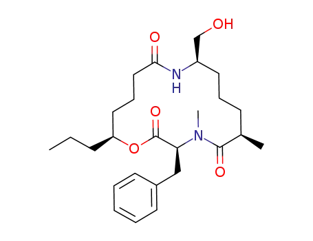 (3S,6R,10R,16S)-3-benzyl-10-(hydroxymethyl)-4,6-dimethyl-16-propyl-1-oxa-4,11-diazacyclohexa-decane-2,5,12-trione