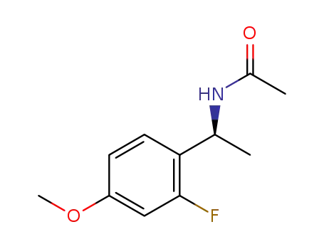 Molecular Structure of 1434602-67-1 ((S)-N-[1-(2-fluoro-4-methoxyphenyl)ethyl]acetamide)