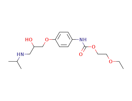 Molecular Structure of 83263-69-8 (2-ethoxyethyl (4-{2-hydroxy-3-[(1-methylethyl)amino]propoxy}phenyl)carbamate)