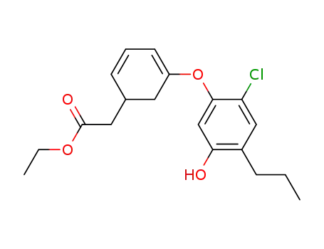 ethyl (+/-)-<3-(6-chloro-3-hydroxy-4-propylphenoxy)cyclohexa-3,5-dienyl>acetate