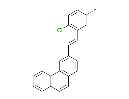 Molecular Structure of 84194-31-0 (trans-3-(2-chloro-5-fluorostyryl)phenanthrene)