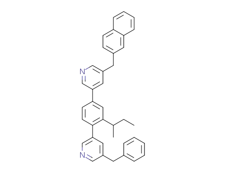 Molecular Structure of 1426957-55-2 (3-benzyl-5-(2-(sec-butyl)-4-(5-(naphthalen-2-ylmethyl)pyridin-3-yl)phenyl)pyridine)