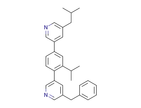 Molecular Structure of 1426957-54-1 (3-benzyl-5-(4-(5-isobutylpyridin-3-yl)-2-isopropylphenyl)pyridine)