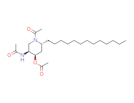 Acetic acid (2R,4R,5S)-1-acetyl-5-acetylamino-2-tridecyl-piperidin-4-yl ester