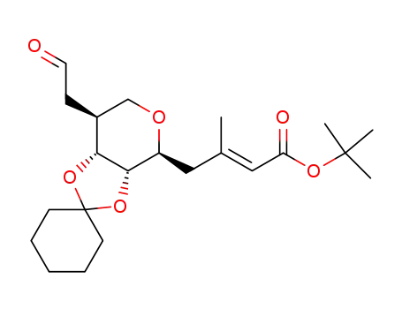 <2(S)-(2-methyl-3-(tert-butoxycarbonyl)-2(E)-propenyl)-3(S),4(R)-(cyclohexylidenedioxy)tetrahydropyran-5(S)-yl>acetaldehyde