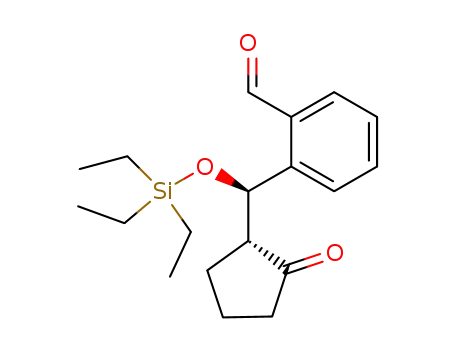 (R*,R*)-(+/-)-2-<(2-oxocyclopentyl)<(triethylsilyl)oxy>methyl>benzaldehyde