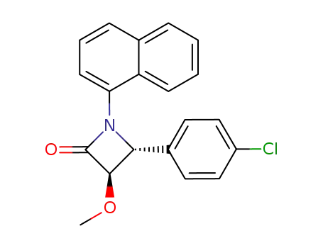 trans-4-(chlorophenyl)-3-methoxy-1-α-naphthyl-2-azetidinone