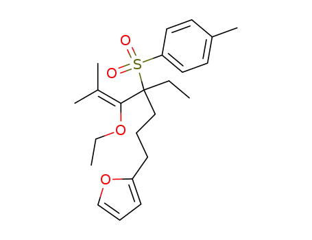 2-[5-Ethoxy-4-ethyl-6-methyl-4-(toluene-4-sulfonyl)-hept-5-enyl]-furan