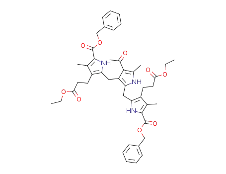 1H-Pyrrole-3-propanoic acid,
2,2'-[(4-acetyl-5-methyl-1H-pyrrole-2,3-diyl)bis(methylene)]bis[4-methyl-
5-[(phenylmethoxy)carbonyl]-, diethyl ester
