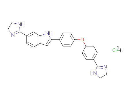 6-(2-Imidazolin-2-yl)-2-<4-<4-(2-imidazolin-2-yl)phenoxy>phenyl>indol-dihydrochlorid