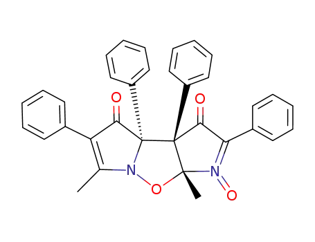 (3aR*,3bS*,8aS*)-3a,8a-Dihydro-6,8a-dimethyl-2,3a,3b,5-tetraphenyl-3H-dipyrrol<1,2-b:3',2'-d>isoxazole-3,4(3bH)-dione-1-Oxide