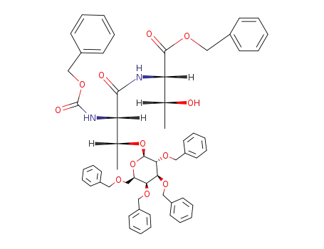benzyl N-(benzyloxycarbonyl)-O-(2,3,4,6-tetra-O-benzyl-β-D-galactopyranosyl)-L-threonyl-L-threoninate
