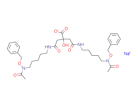 Sodium; 3-[5-(acetyl-benzyloxy-amino)-pentylcarbamoyl]-2-{[5-(acetyl-benzyloxy-amino)-pentylcarbamoyl]-methyl}-2-hydroxy-propionate