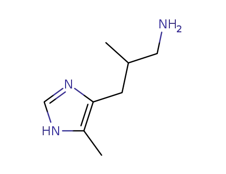 Molecular Structure of 141400-27-3 (1H-Imidazole-4-propanamine,  -bta-,5-dimethyl-  (9CI))