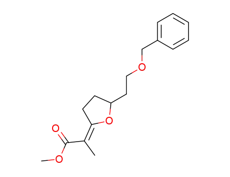 (+/-)-(2-(benzyloxy)ethyl)-5-(E)-<1-(methoxycarbonyl)ethylidene> tetrahydrofuran