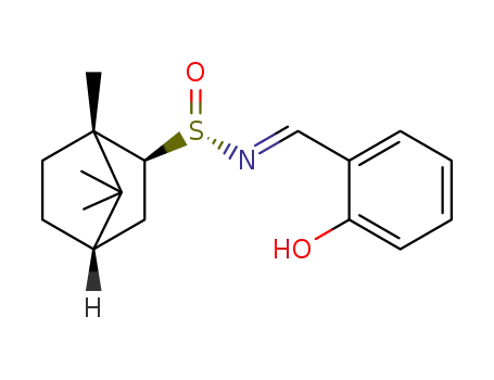 Molecular Structure of 1416720-88-1 ((S)-N-(E)-(2-hydroxybenzylidene)-{(1S,2S,4S)-1,7,7-trimethylbicyclo[2.2.1]heptane}-2-sulfinamide)