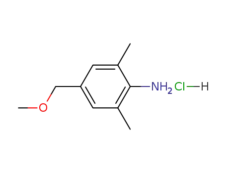 Molecular Structure of 89210-29-7 (Benzenamine, 4-(methoxymethyl)-2,6-dimethyl-, hydrochloride)