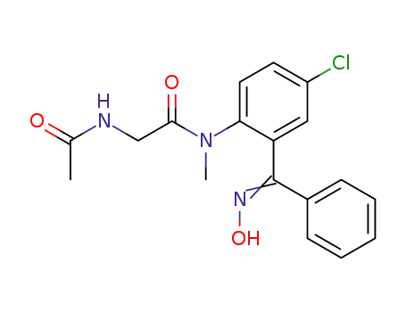 5-chloro-2-(aceturoylmethylamino)benzophenone oxime