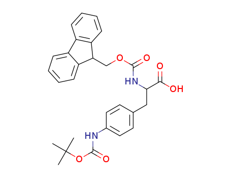 4-[[（1,1-Dimethylethoxy)carbonyl]amino]-N-[（9H-fluoren-9-ylmethoxy)carbonyl]-D-phenylalanine[214750-77-3]
