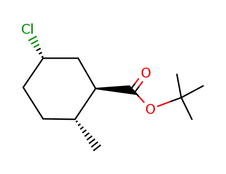 5t-Chlor-2t-methyl-cyclohexan-1r-carbonsaeure-tert-butylester
