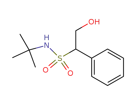 Molecular Structure of 89557-12-0 (Benzenemethanesulfonamide, N-(1,1-dimethylethyl)-a-(hydroxymethyl)-)