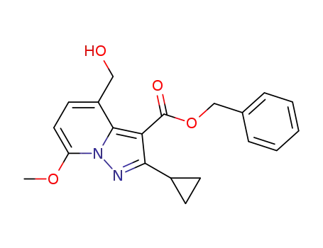 2-Cyclopropyl-4-hydroxymethyl-7-methoxypyrazolo[1,5-a]pyridine-3-carboxylic acid benzyl ester