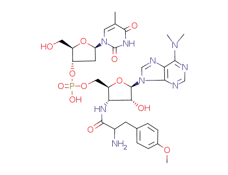 Molecular Structure of 86988-26-3 (Thymidylyl(3'->5')puromycin)