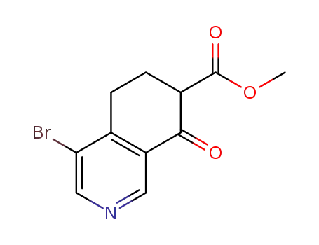 Molecular Structure of 1428651-85-7 ((rac)-methyl 4-bromo-8-oxo-5,6,7,8-tetrahydroisoquinoline-7-carboxylate)