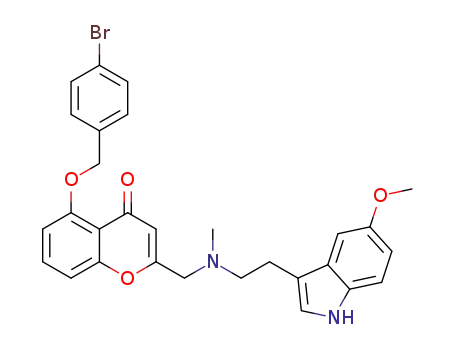 5-(4-bromobenzyloxy)-2-({[2-(5-methoxy-1H-indole-3-yl)ethyl]methylamino}methyl)-chromen-4-one