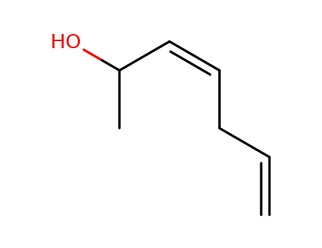 Molecular Structure of 81027-93-2 (3,6-Heptadien-2-ol, (Z)-)