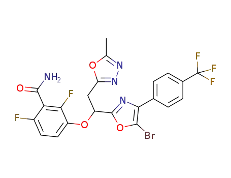 3-(1-(5-bromo-4-(4-(trifluoromethyl)phenyl)oxazol-2-yl)-2-(5-methyl-1,3,4-oxadiazol-2-yl)ethoxy)-2,6-difluorobenzamide