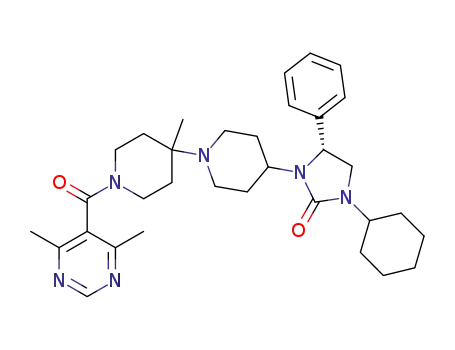 (R)-1-cyclohexyl-3-[1'-(4.6-dimethyl-pyrimidine-5-carbonyl)-4'-methyl-[1,4']bipiperidinyl-4-yl]-4-phenyl-imidazolidin-2-one