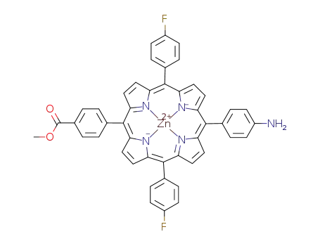 [15-(4-carbomethoxyphenyl)-5-(4-aminophenyl)-10,20-bis-(4-fluorophenyl) porphyrinato]zinc(II)