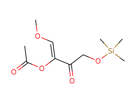 Molecular Structure of 89890-49-3 (3-Buten-2-one, 3-(acetyloxy)-4-methoxy-1-[(trimethylsilyl)oxy]-)
