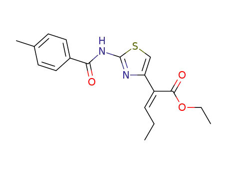 ethyl (Z)-2-(2-(4-methylbenzamido)thiazol-4-yl)pent-2-enoate