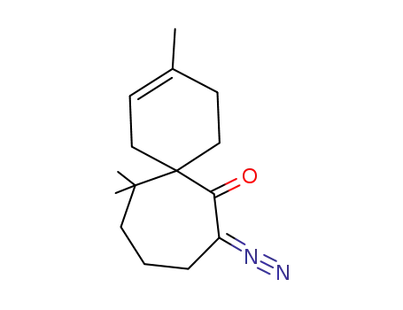 Molecular Structure of 88802-71-5 (Spiro[5.6]dodec-2-en-7-one, 8-diazo-3,12,12-trimethyl-)