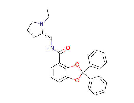 Molecular Structure of 122744-84-7 ((S)-2,3-<(diphenylmethylene)dioxy>-N-<(1-ethyl-2-pyrrolidinyl)methyl>benzamide)