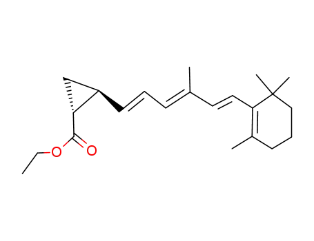 Molecular Structure of 89887-40-1 (ethyl trans-13,14-dihydro-13-desmethyl-13,14-methyleneretinoate)