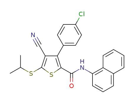 3-(4-chlorophenyl)-4-cyano-5-(isopropylthio)-N-(naphthalen1-yl)thiophene-2-carboxamide