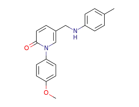 Molecular Structure of 1347692-52-7 (1-(4-methoxyphenyl)-5-((p-tolylamino)methyl)pyridin-2(1H)-one)