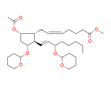 (Z)-7-{(1R,2R,3R,5S)-5-Acetoxy-3-(tetrahydro-pyran-2-yloxy)-2-[(E)-(S)-3-(tetrahydro-pyran-2-yloxy)-oct-1-enyl]-cyclopentyl}-hept-5-enoic acid methyl ester