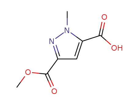 Molecular Structure of 117860-55-6 (1-METHYL-1H-PYRAZOLE-3,5-DICARBOXYLIC ACID 3-METHYL ESTER)