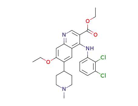 ethyl 4-[(2,3-dichlorophenyl)amino]-7-ethoxy-6-(1-methylpiperidin-4-yl)quinoline-3-carboxylate