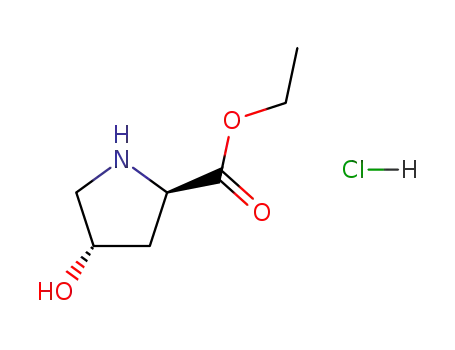 Molecular Structure of 77449-98-0 (trans-4-hydroxy-D-proline ethyl ester hydrochloride)