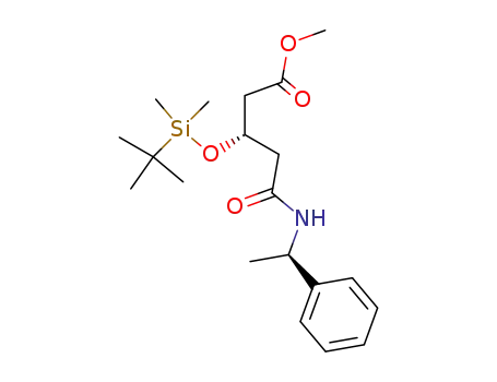 (3S,1'R)-N-(1'-phenylethyl)-3-<(tert-butyldimethylsilyl)oxy>-4-carbomethoxybutanamide