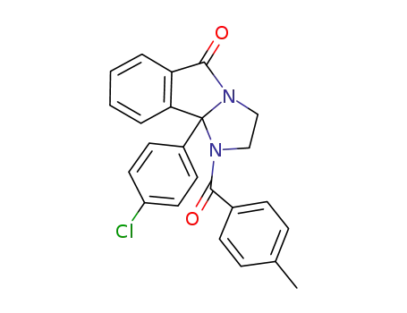 Molecular Structure of 477886-49-0 (9B-(4-CHLOROPHENYL)-1-(4-METHYLBENZOYL)-1,2,3,9B-TETRAHYDRO-5H-IMIDAZO[2,1-A]ISOINDOL-5-ONE)