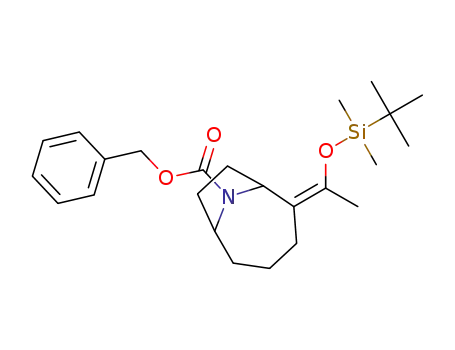 (1R)-9-(benzyloxycarbonyl)-2-<(Z)-1-<(dimethyl-tert-butylsilyl)oxy>ethylidene>-9-azabicyclo<4.2.1>nonane