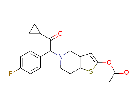 5-(2-cyclopropyl-1-(4-fluorophenyl) -2-oxoethyl)-4,5,6,7-tetrahydrothieno [3,2-c]pyridin-2-yl acetate