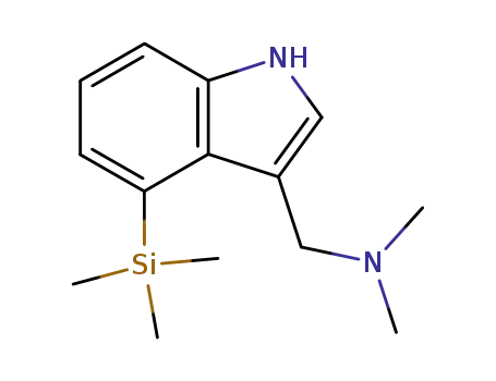 Molecular Structure of 92012-94-7 (3-<(dimethylamino)methyl>-4-(trimethylsilyl)indole)